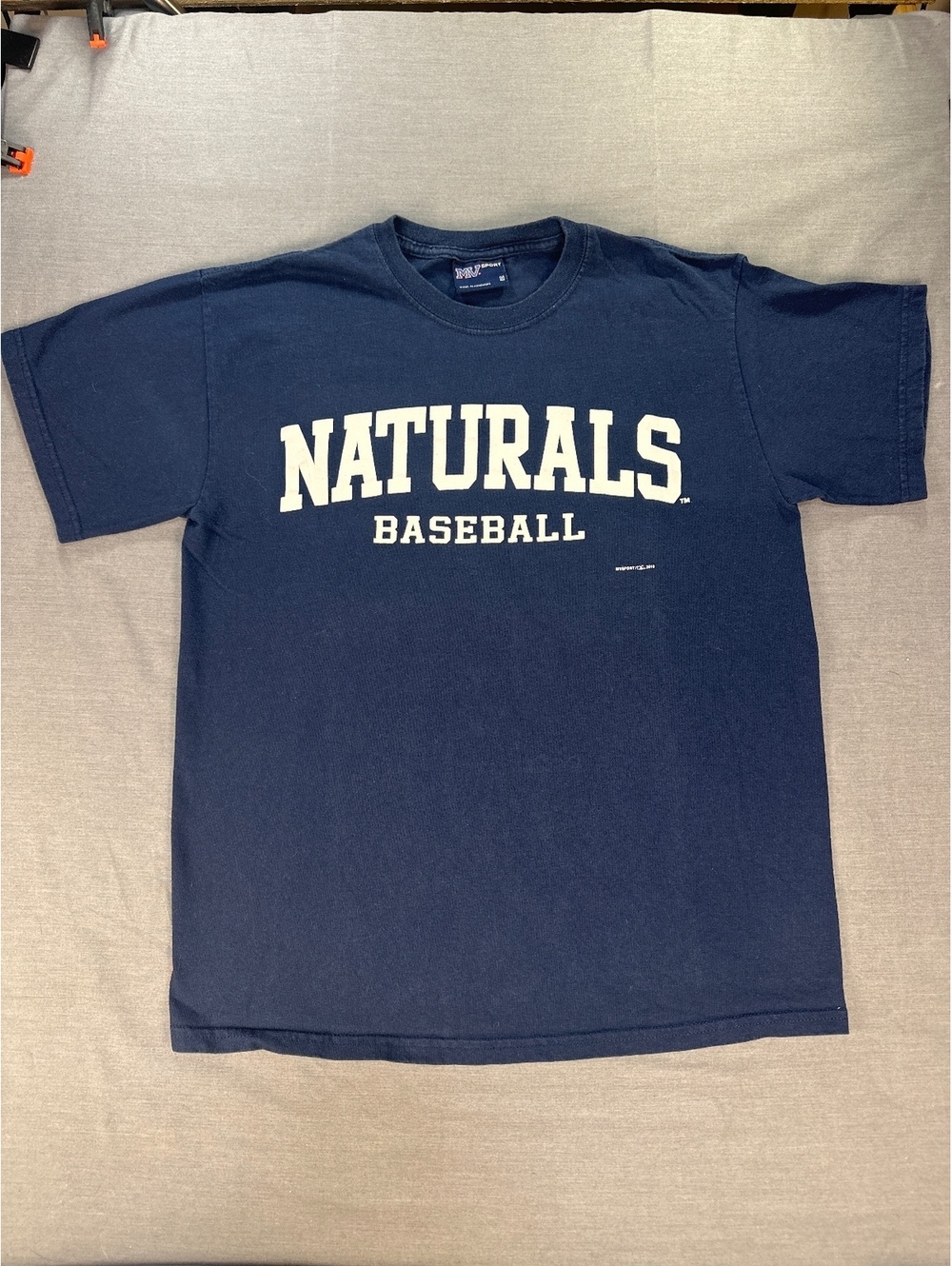 Naturals Baseball Mens Medium Navy Graphic T Shirt MV Sport 100% Cotton